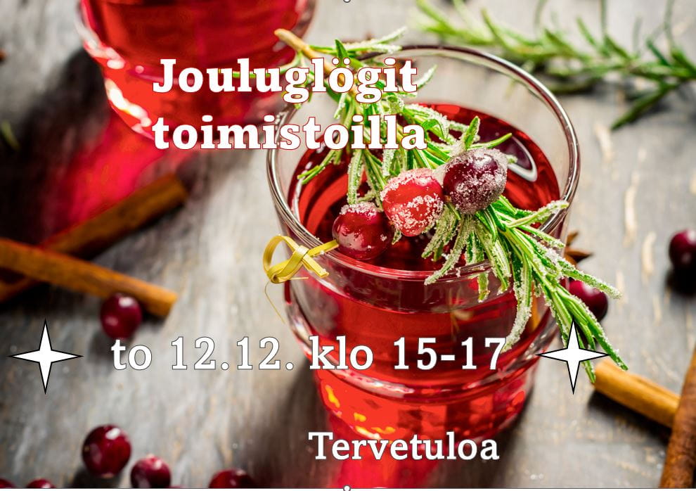 Jouluglögit toimistoilla